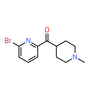 (6-Bromopyridin-2-yl)(1-methylpiperidin-4-yl)methanone structure